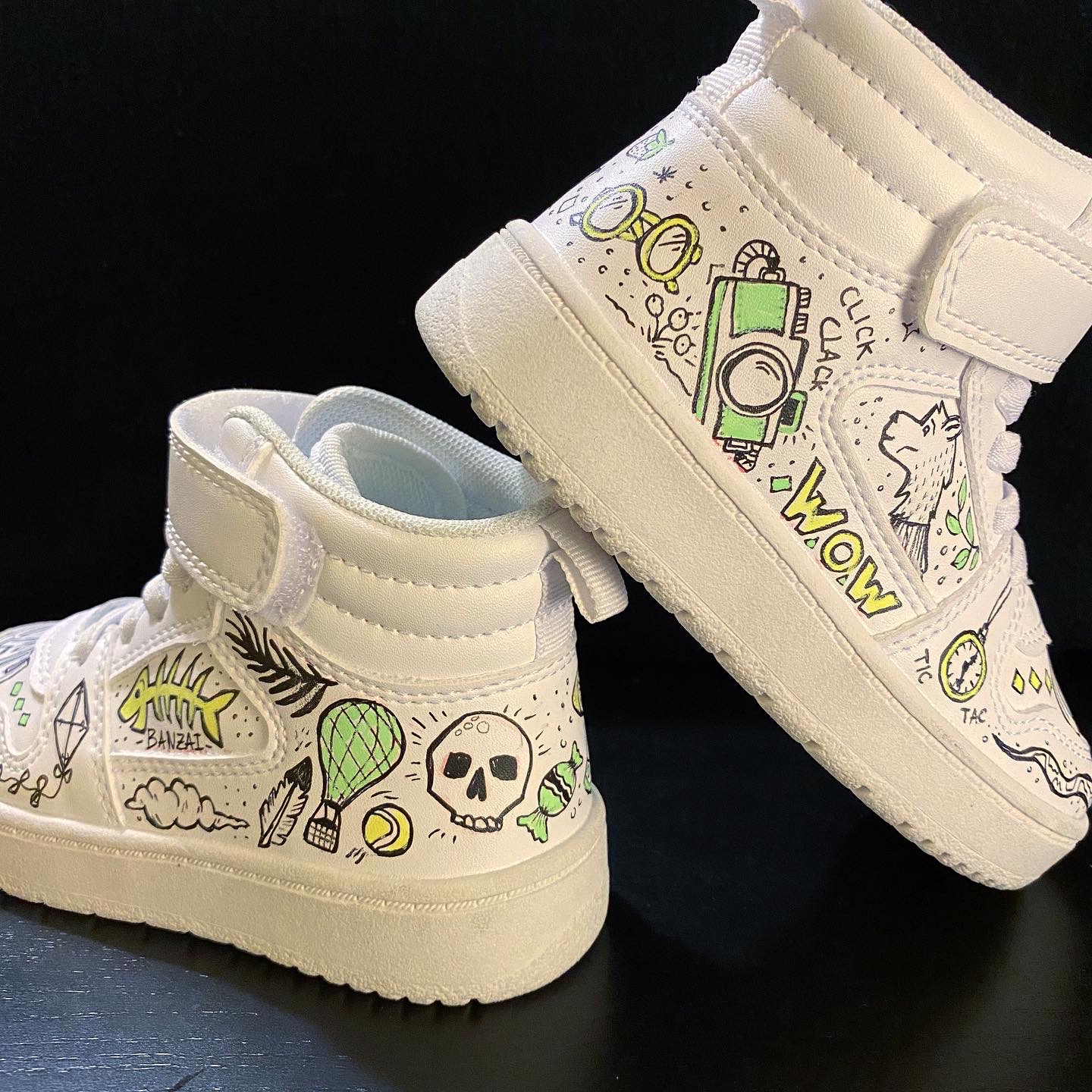 illustration on sneakers