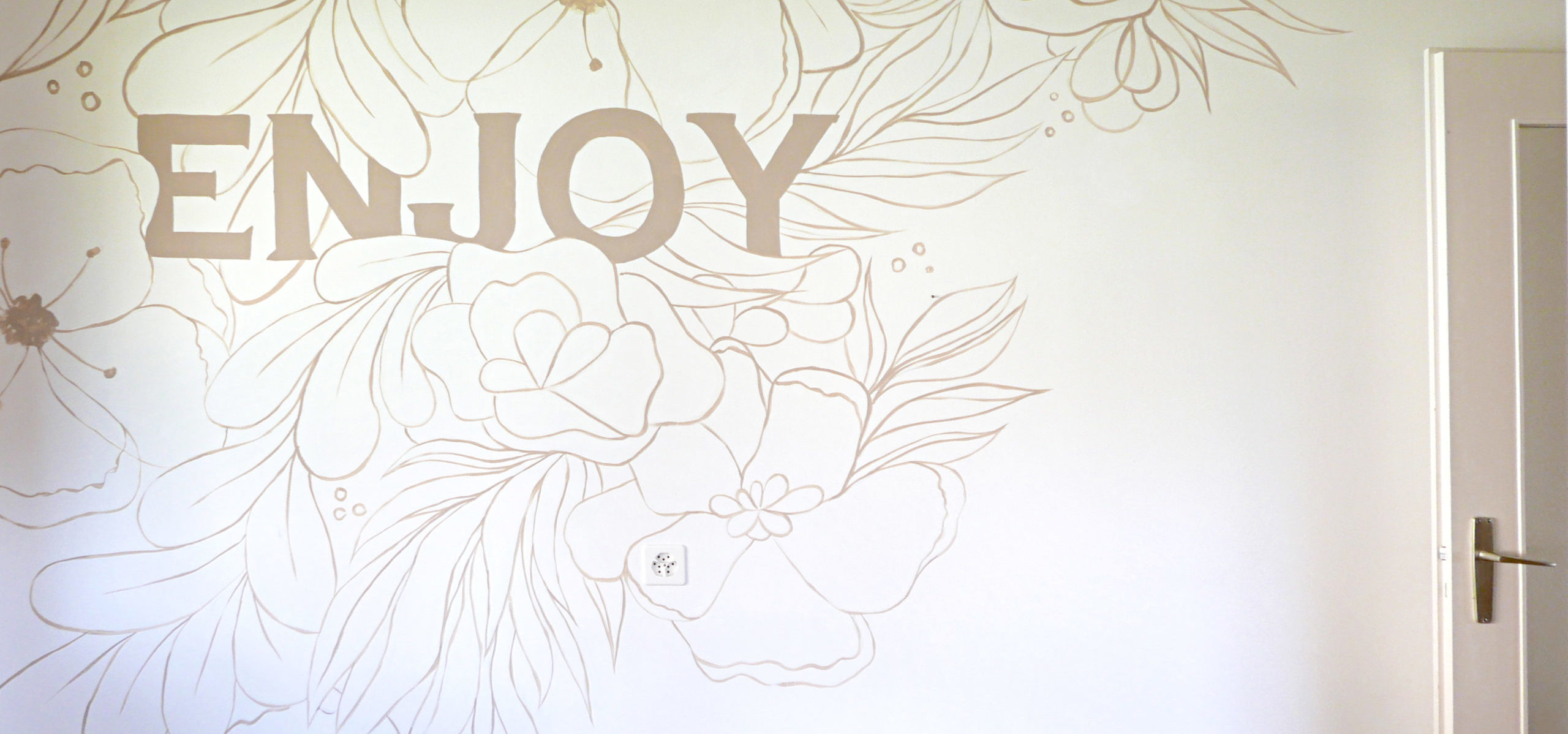 Enjoy - floral mural