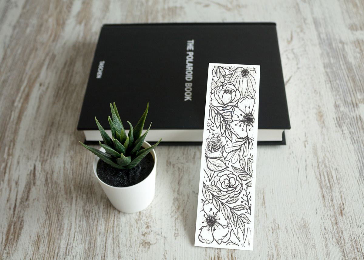 bookmark floral